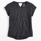 Girls 7-16 So&reg; Easy Coverstitch Performance Tee, Size: 7-8, Black