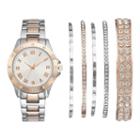 Women's Crystal Watch & Bangle Bracelet Set, Size: Medium, Multicolor