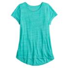 Plus Size Girls 7-16 So&reg; Short Sleeve Tunic Tee, Size: 16 1/2, Med Blue
