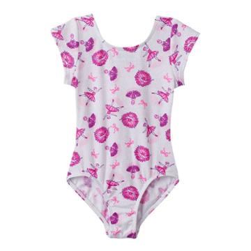 Toddler Girl Jacques Moret Glitter Ballerina Leotard, Size: 5t, White