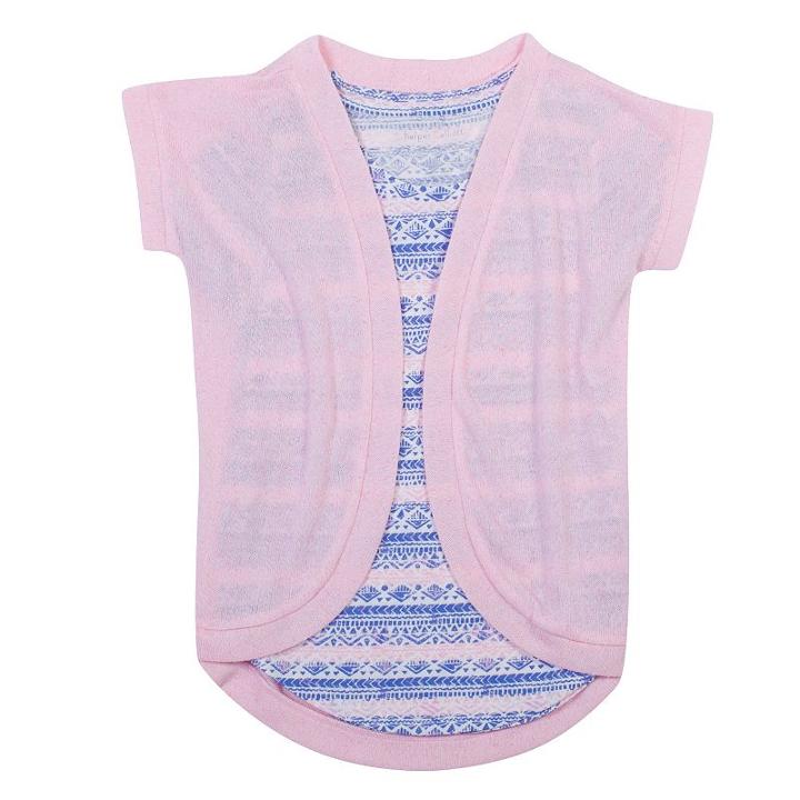 Girls 7-16 & Plus Size Harper & Elliott Graphic Tee & Cocoon Cardigan Set, Girl's, Size: Xs, Pink Other