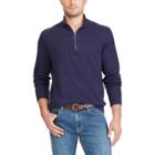 Big & Tall Chaps Regular-fit Reversible Quarter-zip Mockneck Pullover, Men's, Size: L Tall, Blue (navy)