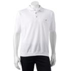 Men's Safe Harbor Solid Textured Banded-bottom Polo, Size: Small, White