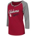 Women's Campus Heritage Oklahoma Sooners Meridian Baseball Tee, Size: Xl, Med Red