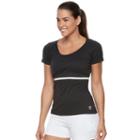 Women's Fila Sport&reg; Vented Reflective Performance Tee, Size: Medium, Black
