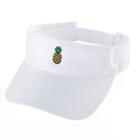 Women's Embroidered Pineapple Visor, White