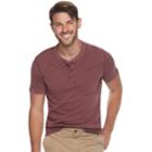 Men's Sonoma Goods For Life&trade; Classic-fit Supersoft Henley, Size: Medium, Red