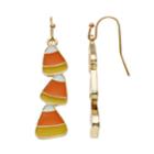 Gold Tone Nickel Free Triple Candy Corn Drop Earrings, Women's, Multicolor
