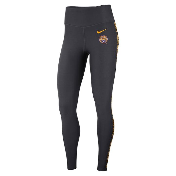 Women's Nike Lsu Tigers Dri-fit Leggings, Size: Large, Grey