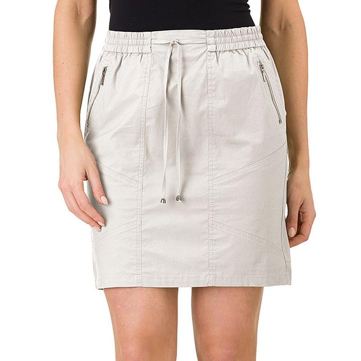 Women's Haggar Drawstring Skirt, Size: Large, Light Grey