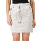 Women's Haggar Drawstring Skirt, Size: Large, Light Grey