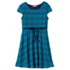 Girls 7-16 & Plus Size Lilt Ribbon Lace Skater Dress, Girl's, Size: 16 1/2, Blue Other