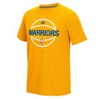 Men's Adidas Golden State Warriors Pre-game Ball Tee, Size: Xl, Yellow