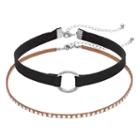 Mudd&reg; O-ring & Studded Choker Necklace Set, Women's, Multicolor