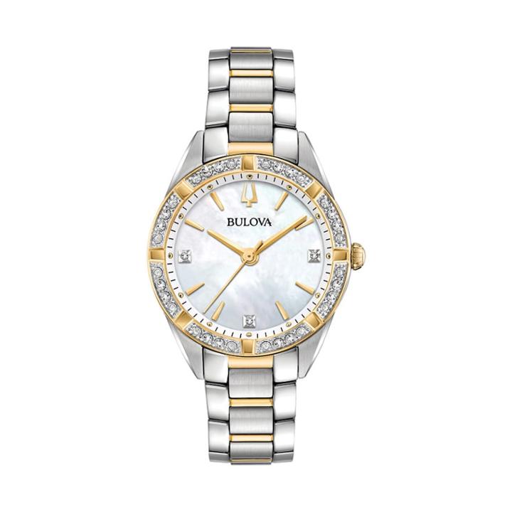 Bulova Women's Sutton Diamond Stainless Steel Watch - 98r263, Multicolor