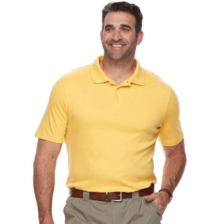 Big & Tall Croft & Barrow&reg; Classic-fit Easy-care Interlock Polo, Men's, Size: 4xl Tall, Gold