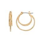 Napier Twisted Nickel Free Multi Hoop Earrings, Women's, Gold
