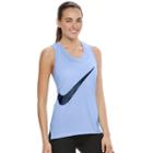 Women's Nike Sportswear Swoosh Racerback Tank Top, Size: Small, Light Blue