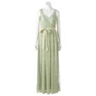 Women's Onyx Nite Shirred Waist Gown, Size: 12, Med Green