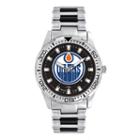 Game Time, Men's Edmonton Oilers Heavy Hitter Watch, Silver