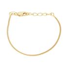 Junior Jewels Kids' Sterling Silver Wheat Chain Bracelet, Girl's, Size: 4.5, Yellow
