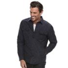 Men's Marc Anthony Slim-fit Wool-blend Quilted Shirt Jacket, Size: Xxl, Blue