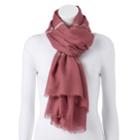 Women's Lc Lauren Conrad Striped Oversized Wrap Scarf, Med Red