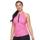 Plus Size Nike High-neck Tankini Top, Women's, Size: 1xl, Purple
