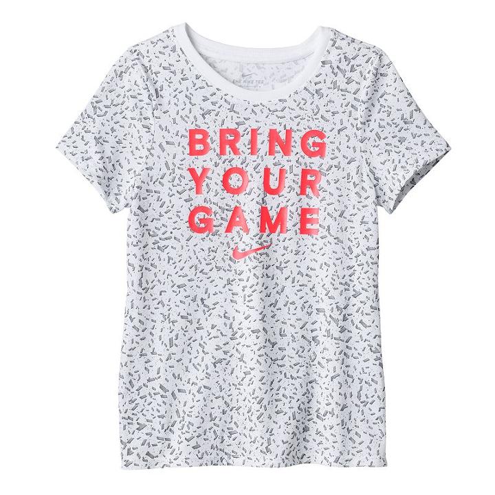Girls 7-16 Nike Dri-fit Bring Your Game Tee, Size: Large, White