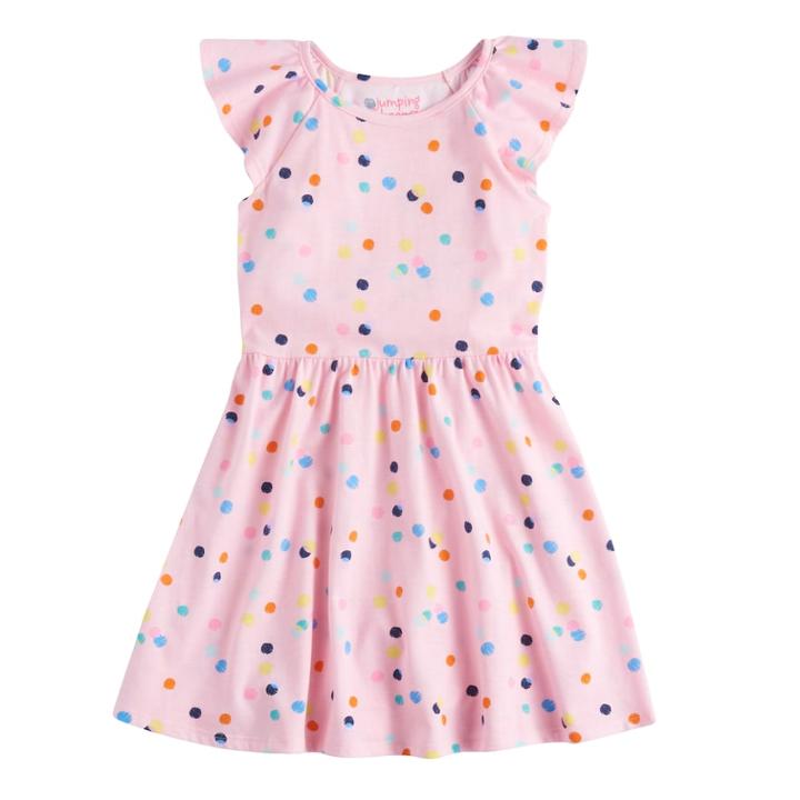 Girls 4-10 Jumping Beans&reg; Flutter Sleeve Skater Dress, Size: 8, Brt Pink