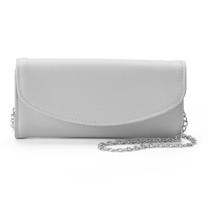 Lenore By La Regale Perfect Flap Clutch, Women's, Silver