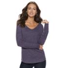 Women's Sonoma Goods For Life&trade; Essential V-neck Tee, Size: Xxl, Drk Purple