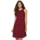 Women's Apt. 9&reg; Print A-line Dress, Size: Xl, Red