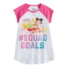 Disney's Tsum Tsum #squad Goals Girls 7-16 High-low Graphic Tee, Size: Large, White