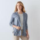 Women's Sonoma Goods For Life&trade; Drop-shoulder Cardigan, Size: Xl, Med Blue