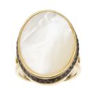 Olive & Ivy Mother-of-pearl Oval Ring, Women's, Size: 9, White