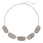 Oval Link Necklace, Women's, Grey