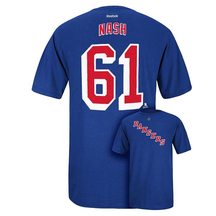 Men's Reebok New York Rangers Rick Nash Premier Tee, Size: Xxl, Blue