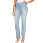 Petite Gloria Vanderbilt Amanda Classic Tapered Jeans, Women's, Size: 8p - Short, Light Blue