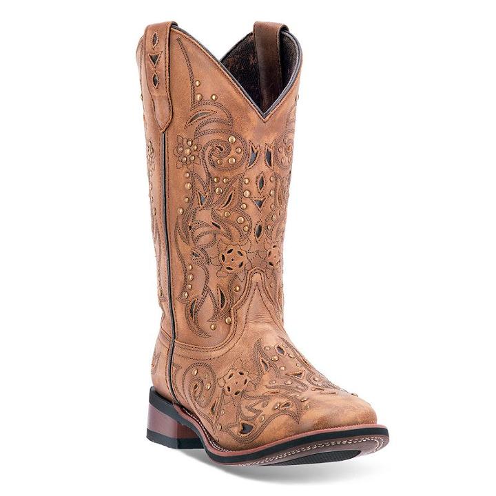 Laredo Janie Women's Cowboy Boots, Size: Medium (8.5), Lt Brown