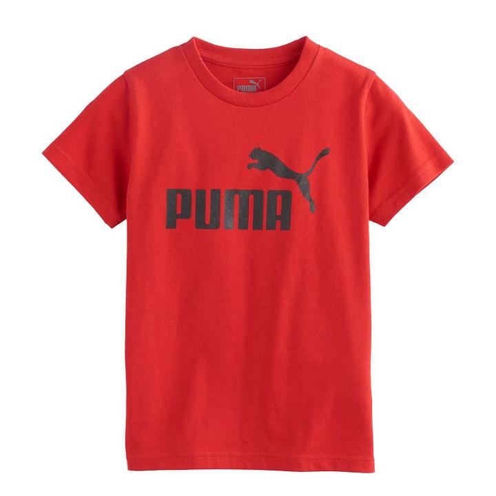Boys 4-7 Puma Logo Tee, Size: 4, Light Red