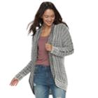 Juniors' Pink Republic Dolman Cocoon Cardigan, Teens, Size: Medium, Dark Grey