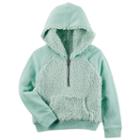 Girls 4-8 Carter's Hooded Sherpa Sweatshirt, Size: 6, Lt Green