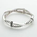 Napier Silver-tone Twist Stretch Bracelet, Women's, Grey