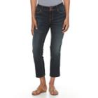 Petite Apt. 9&reg; Straight-leg Crop Jeans, Women's, Size: 12 Petite, Dark Blue