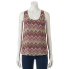 Juniors' My Michelle Zipper Accent Tank Top, Teens, Size: Xs, Ovrfl Oth