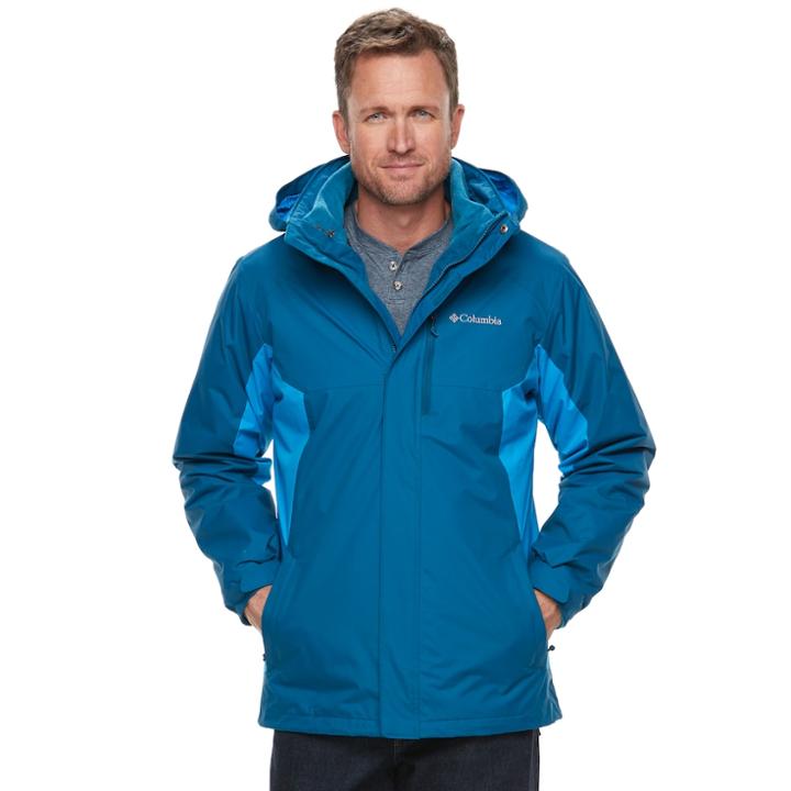 Big & Tall Columbia Rockaway Mountain Interchange Systems Jacket, Men's, Size: Xl Tall, Blue Other
