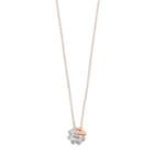 10k Rose Gold Diamond Accent Four-leaf Clover Pendant Necklace, Women's, Size: 18