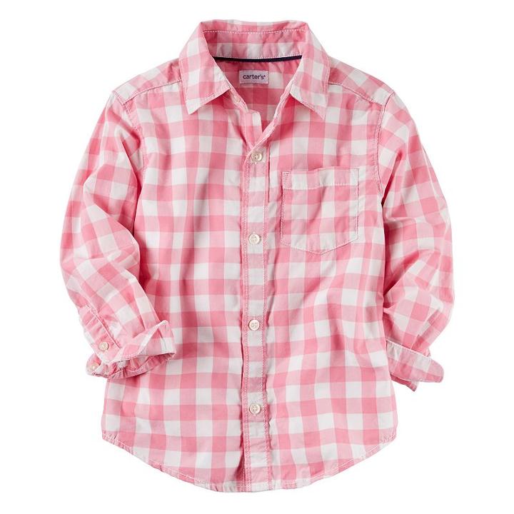 Boys 4-8 Carter's Checkered Plaid Woven Button-down Shirt, Boy's, Size: 4, Ovrfl Oth