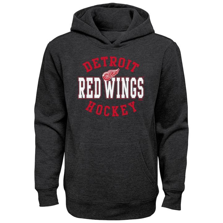 Boys 8-20 Detroit Red Wings Promo Hoodie, Size: L 14-16, Grey (charcoal)
